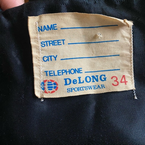 VINTAGE 1960s Lordstown Cheerleader Red Blue Letterman Jacket Delong - Picture 10 of 11